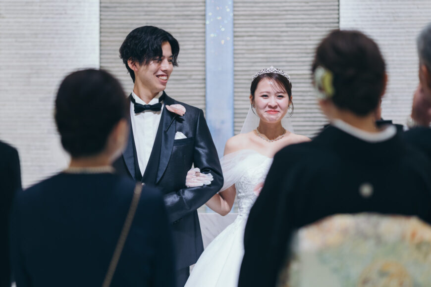 「祝福が舞い上がる、ふたりの晴れの日」の結婚式の様子｜長岡市の結婚式場リアーレ