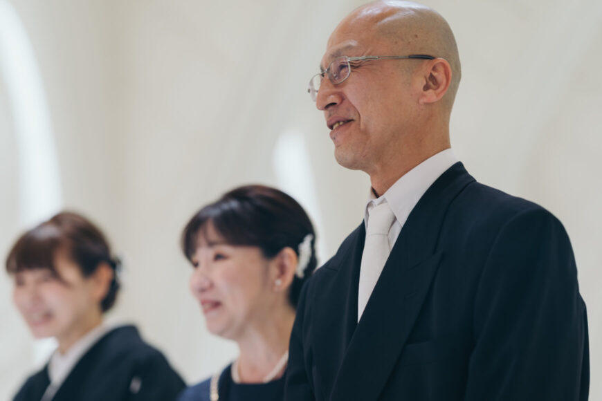 「祝福が舞い上がる、ふたりの晴れの日」の結婚式の様子｜長岡市の結婚式場リアーレ