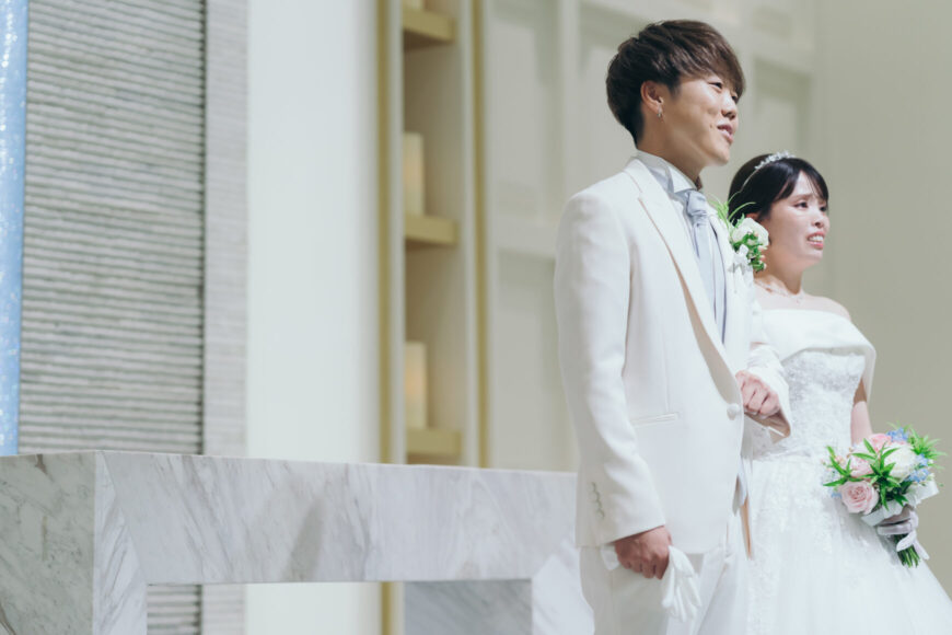 「100本のバラに込めた、一生の約束」の結婚式の様子｜長岡市の結婚式場リアーレ