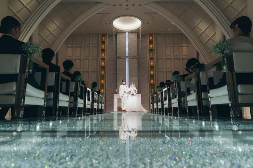 「100本のバラに込めた、一生の約束」の結婚式の様子｜長岡市の結婚式場リアーレ