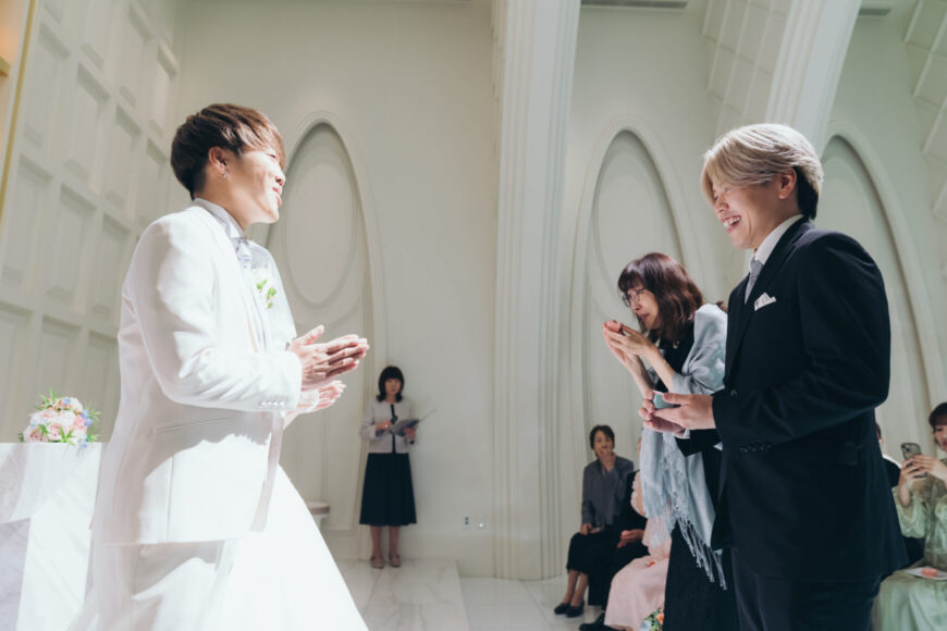 「100本のバラに込めた、一生の約束」の結婚式の様子｜長岡市の結婚式場リアーレ