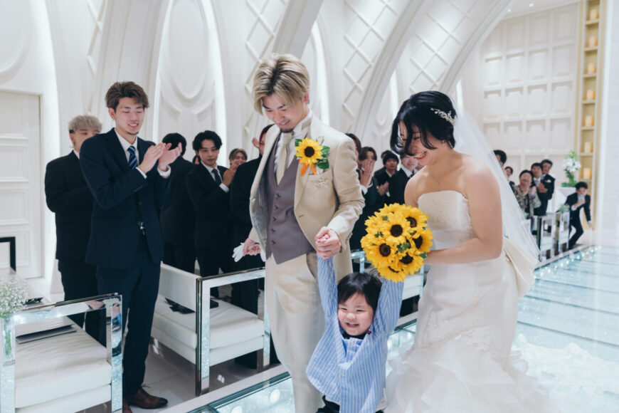 「笑顔も幸せも、みんなで分かち合う一日」の結婚式の様子｜長岡市の結婚式場リアーレ