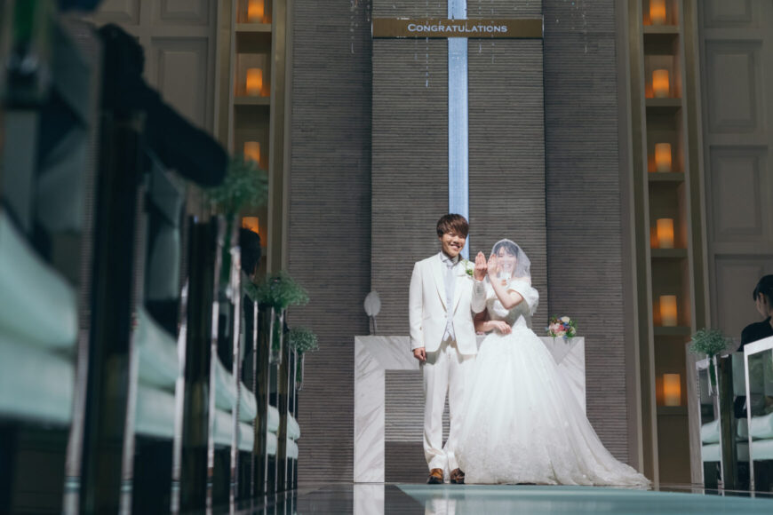 「100本のバラに込めた、一生の約束」の結婚式の様子｜長岡市の結婚式場リアーレ