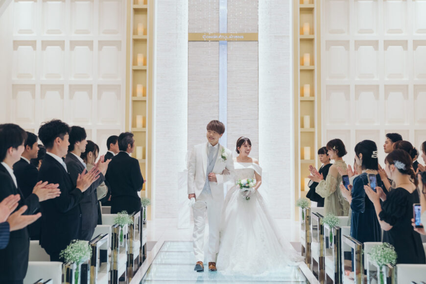 「100本のバラに込めた、一生の約束」の結婚式の様子｜長岡市の結婚式場リアーレ