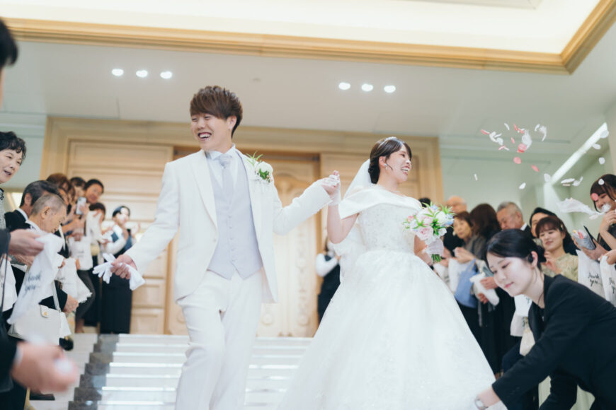 「100本のバラに込めた、一生の約束」の結婚式の様子｜長岡市の結婚式場リアーレ