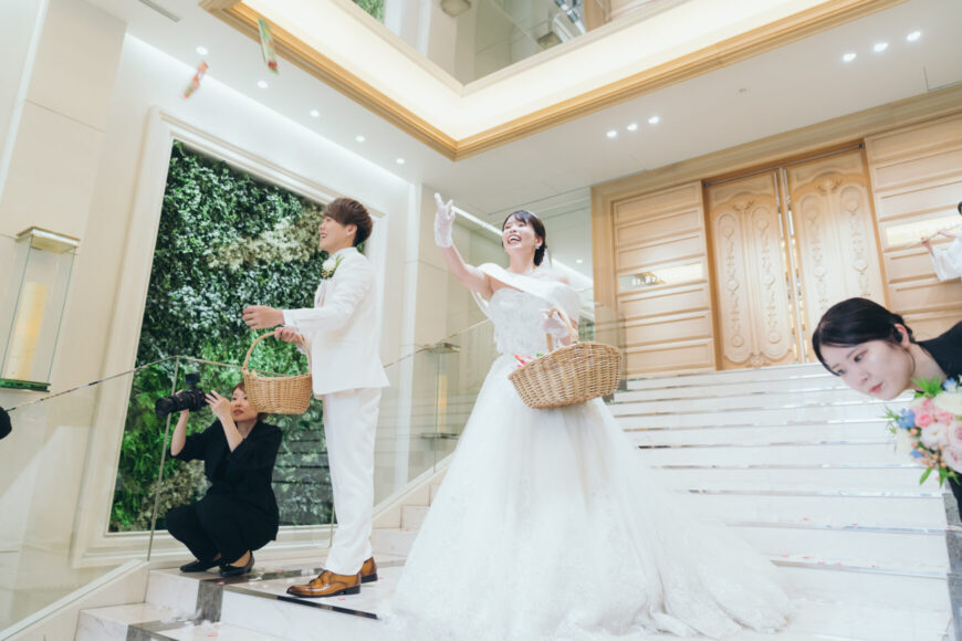 「100本のバラに込めた、一生の約束」の結婚式の様子｜長岡市の結婚式場リアーレ