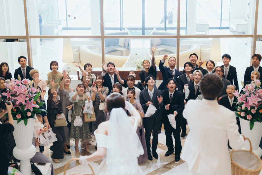 「100本のバラに込めた、一生の約束」の結婚式の様子｜長岡市の結婚式場リアーレ