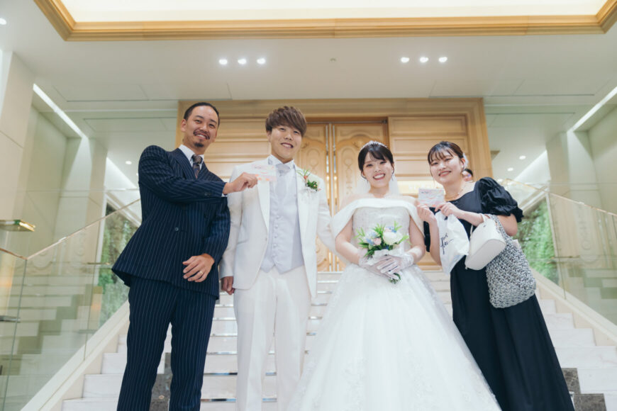 「100本のバラに込めた、一生の約束」の結婚式の様子｜長岡市の結婚式場リアーレ