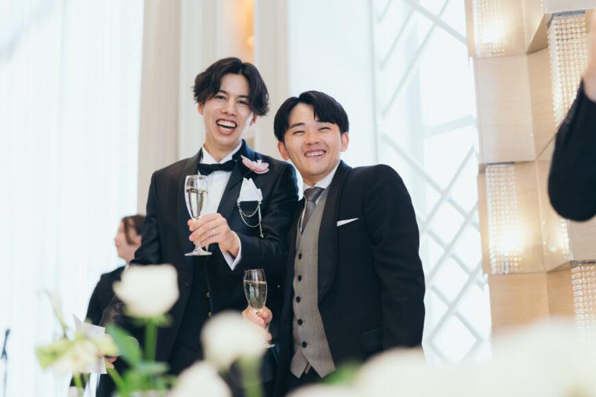「祝福が舞い上がる、ふたりの晴れの日」の結婚式の様子｜長岡市の結婚式場リアーレ