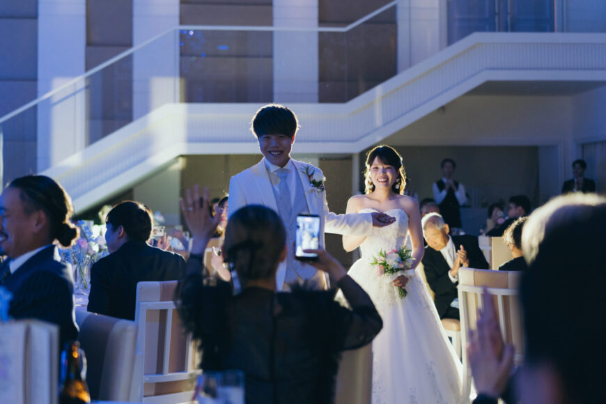 「100本のバラに込めた、一生の約束」の結婚式の様子｜長岡市の結婚式場リアーレ