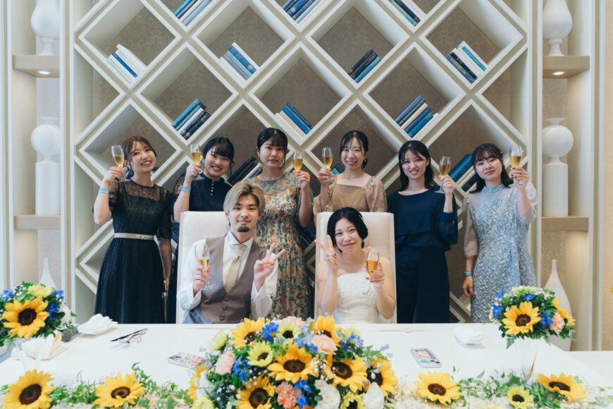 「笑顔も幸せも、みんなで分かち合う一日」の結婚式の様子｜長岡市の結婚式場リアーレ