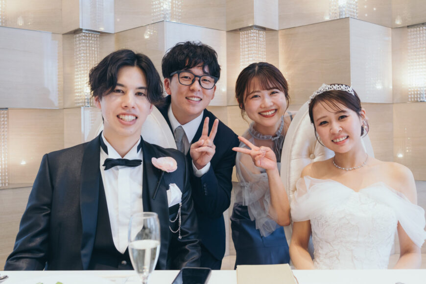 「祝福が舞い上がる、ふたりの晴れの日」の結婚式の様子｜長岡市の結婚式場リアーレ