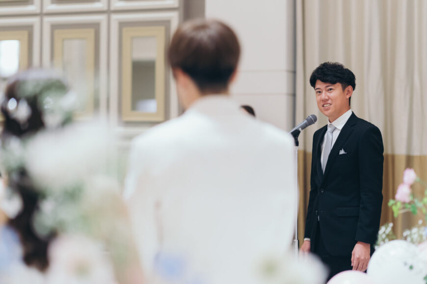 「100本のバラに込めた、一生の約束」の結婚式の様子｜長岡市の結婚式場リアーレ