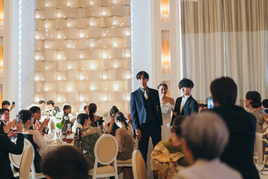 「祝福が舞い上がる、ふたりの晴れの日」の結婚式の様子｜長岡市の結婚式場リアーレ