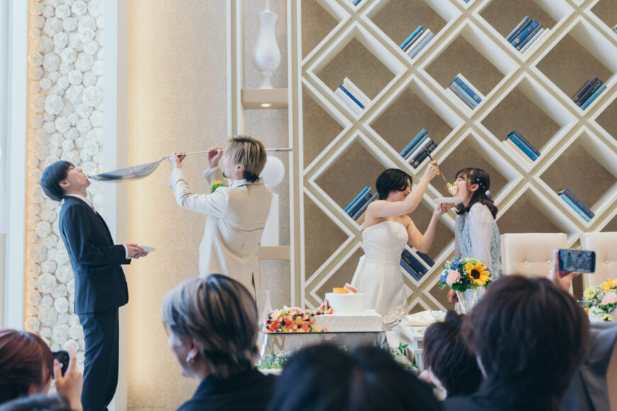 「笑顔も幸せも、みんなで分かち合う一日」の結婚式の様子｜長岡市の結婚式場リアーレ