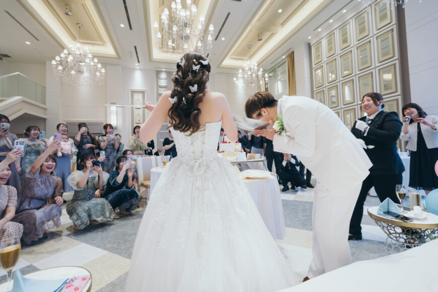 「100本のバラに込めた、一生の約束」の結婚式の様子｜長岡市の結婚式場リアーレ