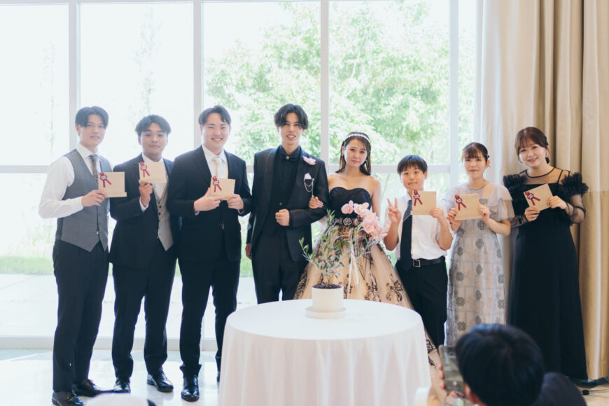 「祝福が舞い上がる、ふたりの晴れの日」の結婚式の様子｜長岡市の結婚式場リアーレ