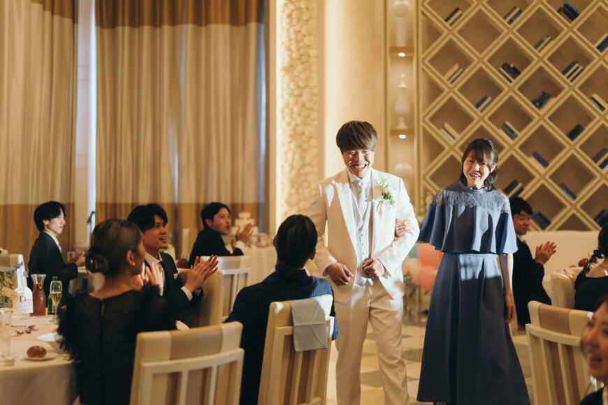 「100本のバラに込めた、一生の約束」の結婚式の様子｜長岡市の結婚式場リアーレ