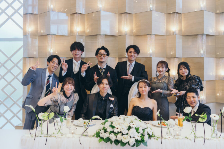 「祝福が舞い上がる、ふたりの晴れの日」の結婚式の様子｜長岡市の結婚式場リアーレ