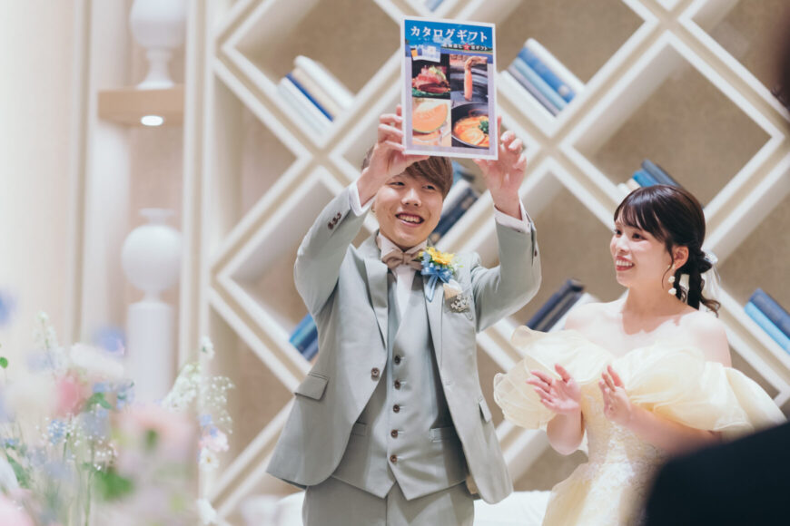 「100本のバラに込めた、一生の約束」の結婚式の様子｜長岡市の結婚式場リアーレ