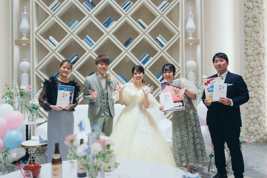 「100本のバラに込めた、一生の約束」の結婚式の様子｜長岡市の結婚式場リアーレ