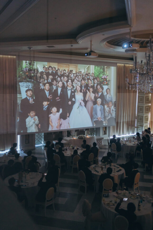 「祝福が舞い上がる、ふたりの晴れの日」の結婚式の様子｜長岡市の結婚式場リアーレ