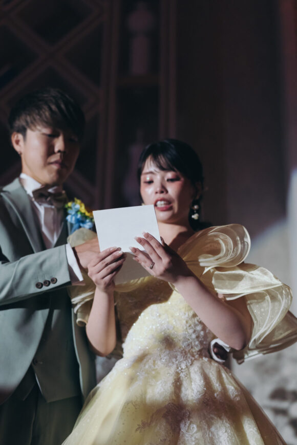 「100本のバラに込めた、一生の約束」の結婚式の様子｜長岡市の結婚式場リアーレ