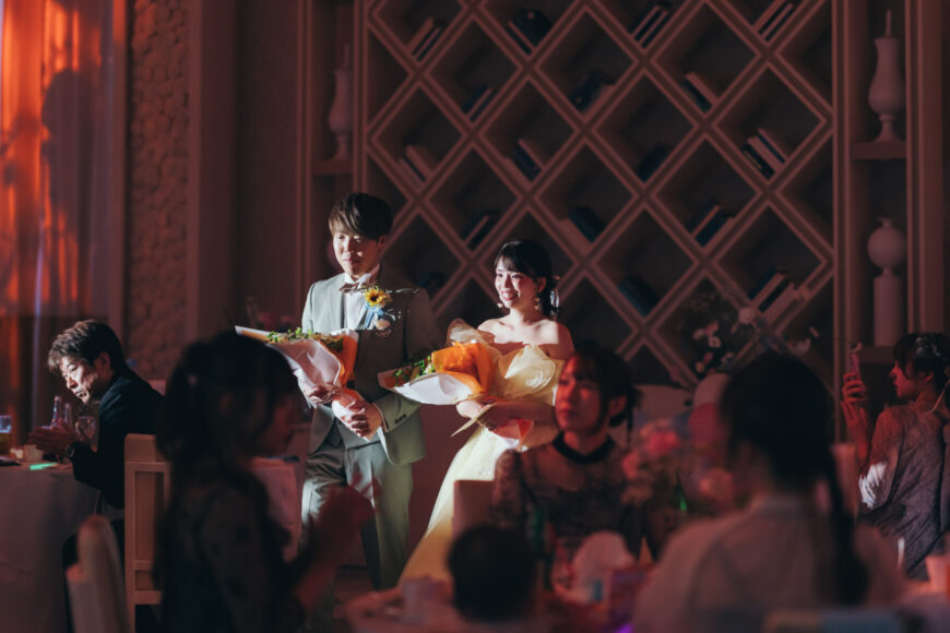 「100本のバラに込めた、一生の約束」の結婚式の様子｜長岡市の結婚式場リアーレ