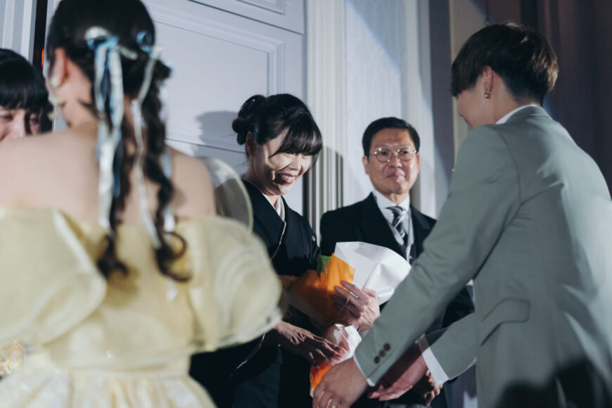 「100本のバラに込めた、一生の約束」の結婚式の様子｜長岡市の結婚式場リアーレ