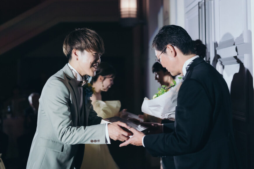 「100本のバラに込めた、一生の約束」の結婚式の様子｜長岡市の結婚式場リアーレ