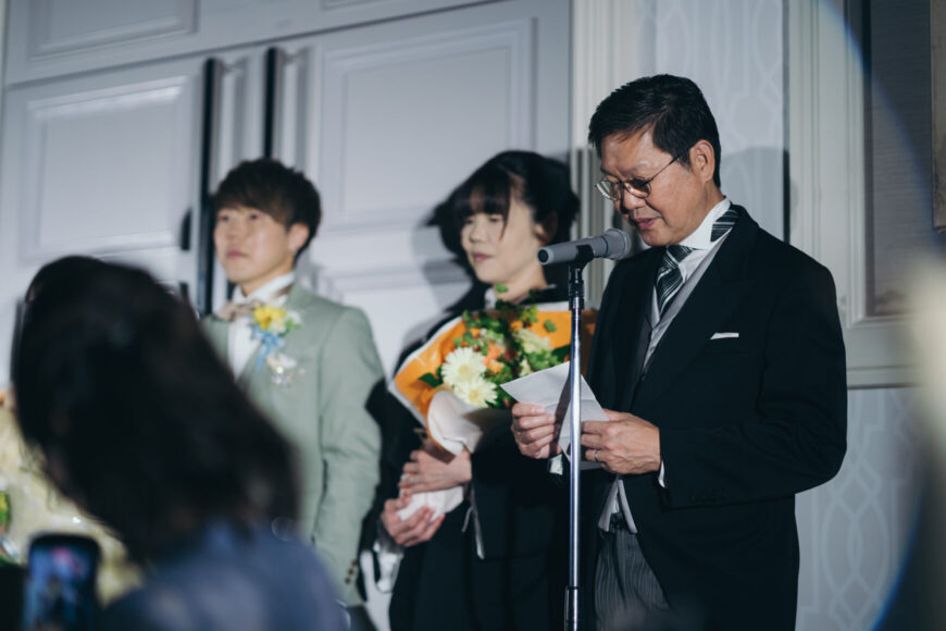 「100本のバラに込めた、一生の約束」の結婚式の様子｜長岡市の結婚式場リアーレ