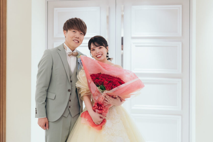 「100本のバラに込めた、一生の約束」の結婚式の様子｜長岡市の結婚式場リアーレ