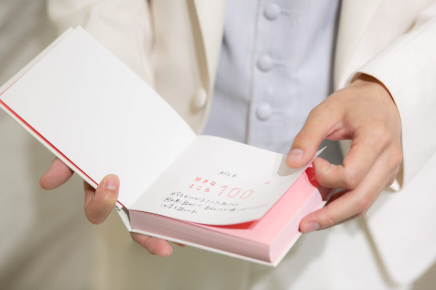 新郎から花嫁へ贈るサプライズのメッセージブック